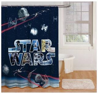 Buy Star Wars Fabric Shower Curtain Space Battle 72 X 72 Disney