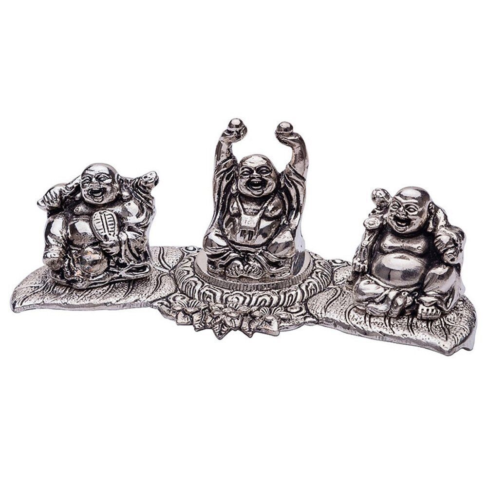

Starvis Aluminium Laughing Buddha God Idol (26 cm x 10 cm x 10 cm Silver)