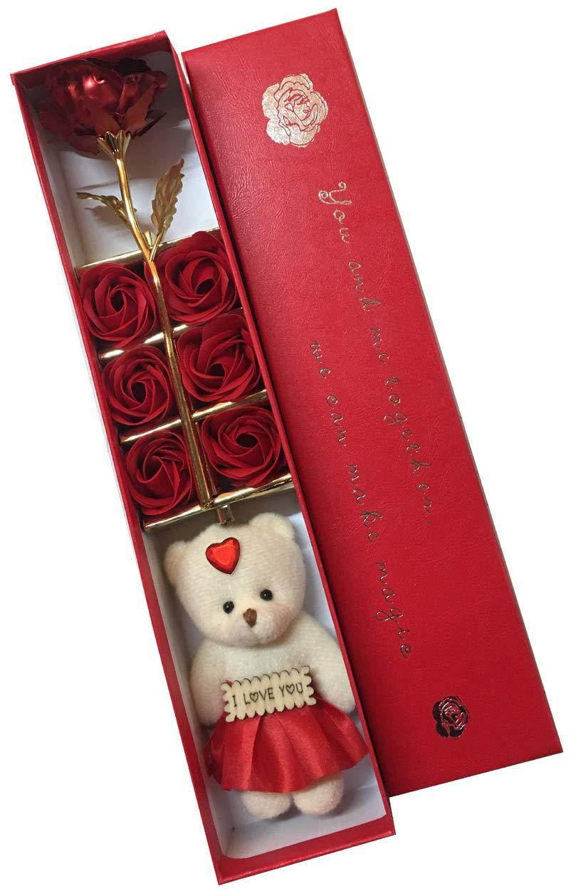 

Starvis Red Rose with Beautiful Teddy and Beautiful Rose with Perfume