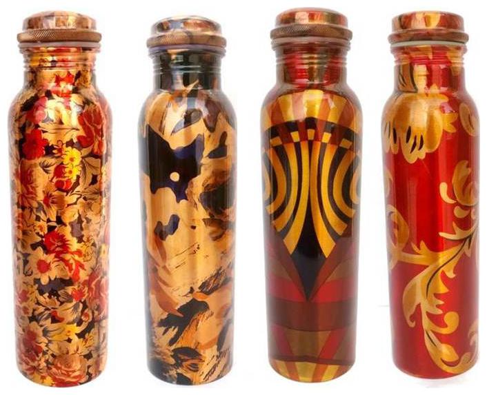 

State Pride-T Copper Assorted Water Bottle ( 1000 ml Set of 4 )