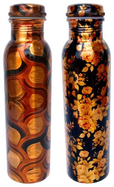 

State Pride-T Copper Assorted Water Bottle ( 1000 ml Set of 2 )
