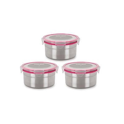 

Steel Lock Airtight Storage 1000 ml Food Lock Containers 3 pc 1402 Set