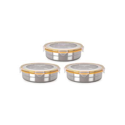 

Steel Lock Airtight Storage 1700 ml Food Lock Containers 3 pc 1601 Set
