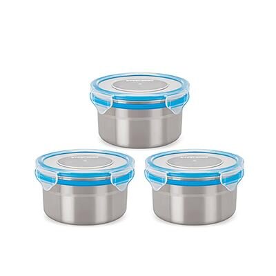 

Steel Lock Airtight Storage 500 ml Food Lock Containers 3 pc 1302 Set