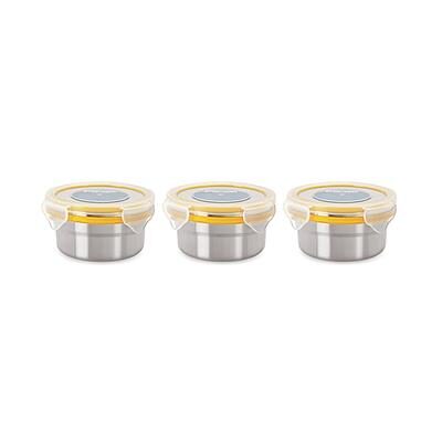 

Steel Lock Airtight Storage 200 ml Food Lock Containers 3 pc 1201 Set