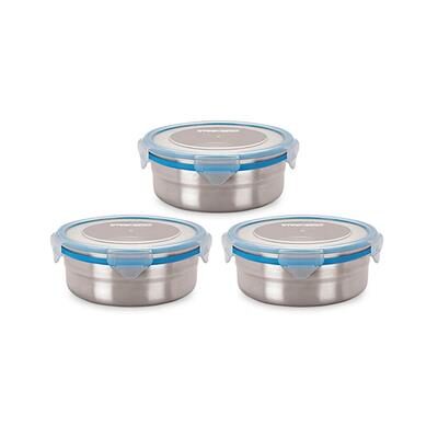 

Steel Lock Airtight Storage 700 ml Food Lock Containers 3 pc 1401 Set