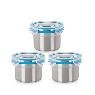 

Steel Lock Airtight Storage 350 ml Food Lock Containers 3 pc 1202 Set
