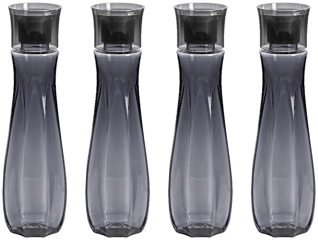 

Steelo Plastic Grey Water Bottle ( 1000 ml Set of 4 )