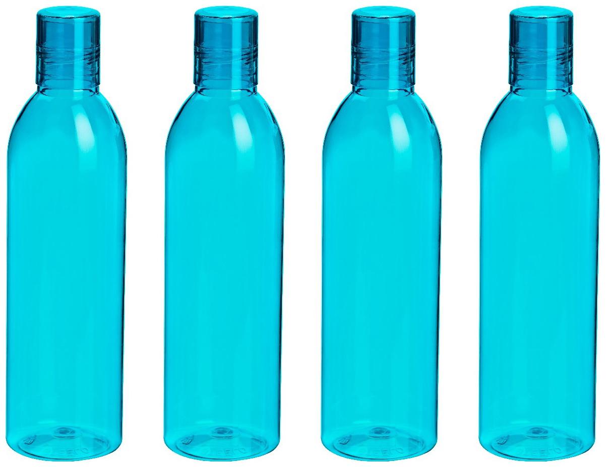 

Steelo Plastic Turquoise Water Bottle ( 1000 ml Set of 4 )