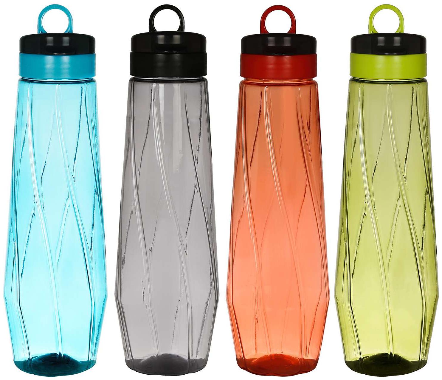 

Steelo Plastic Assorted Water Bottle ( 1000 ml Set of 4 )
