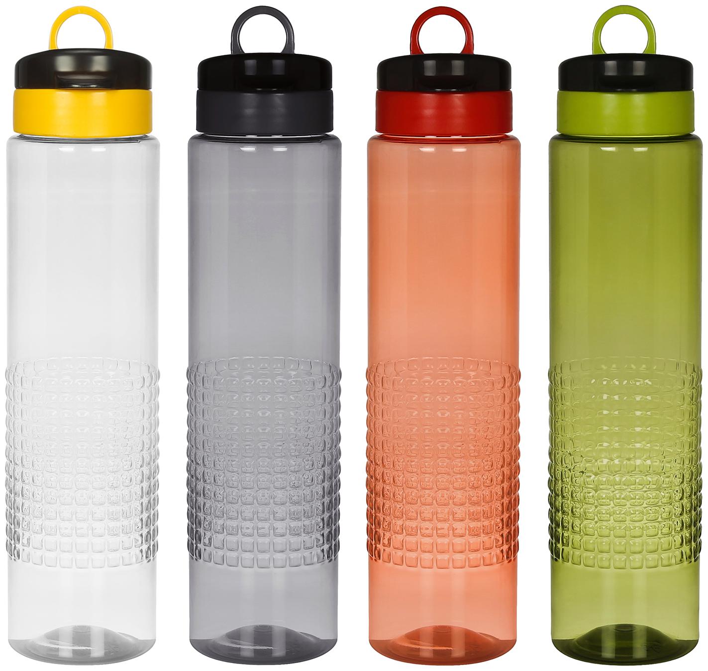 

Steelo Plastic Assorted Water Bottle ( 1000 ml Set of 4 )