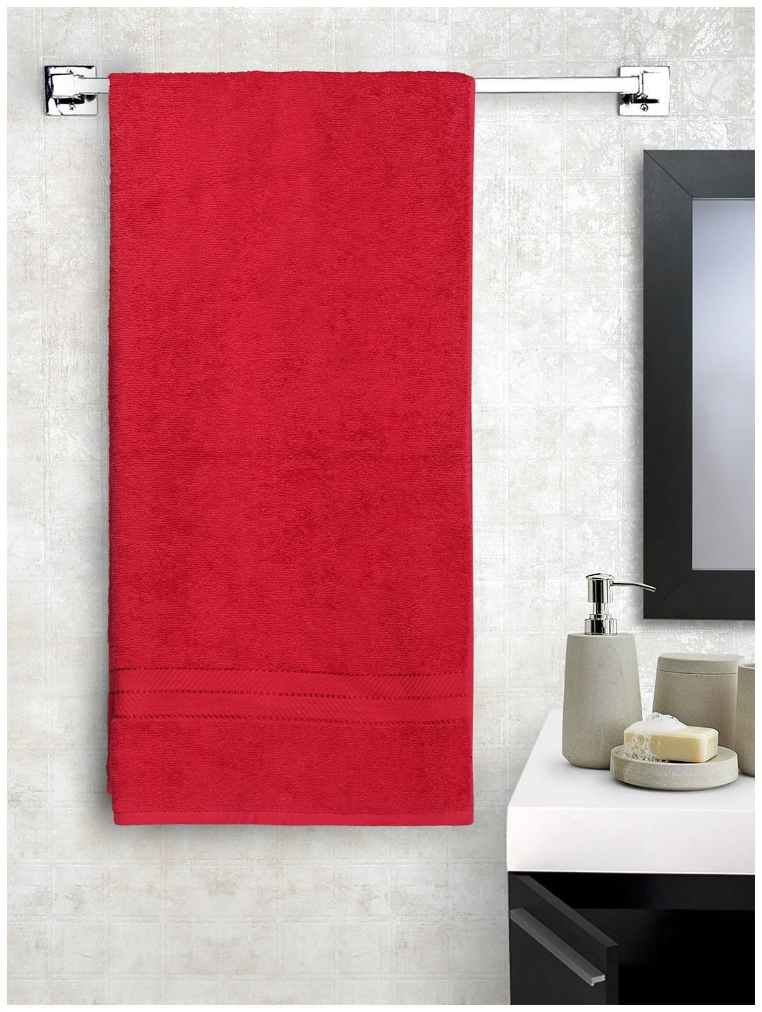 

Stellar Home USA 380 GSM Cotton terry Bath towel ( 1 piece Red )