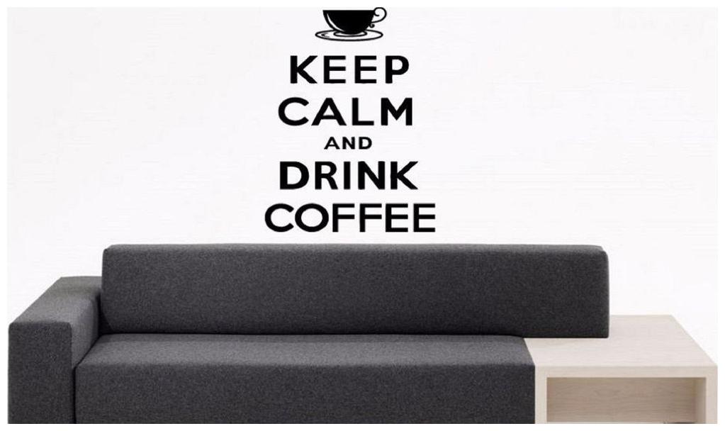 

Sticker Studio A cup off coffee Kitchen Sticker (PVC Vinyl Size -58 cm x 66 cm)