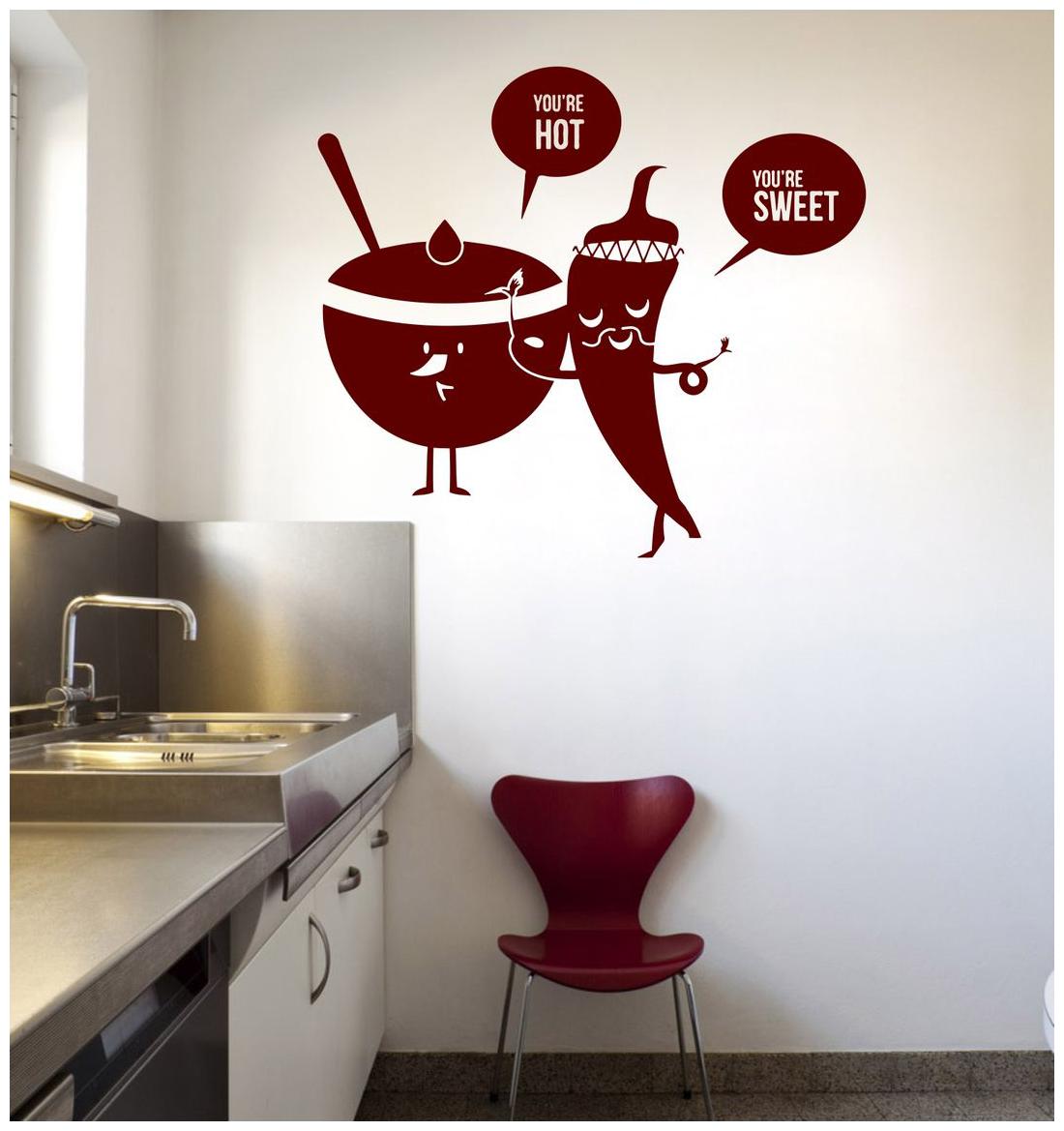 

Sticker Studio You s hot Kitchen Sticker (PVC Vinyl Size -58 cm x 53 cm)