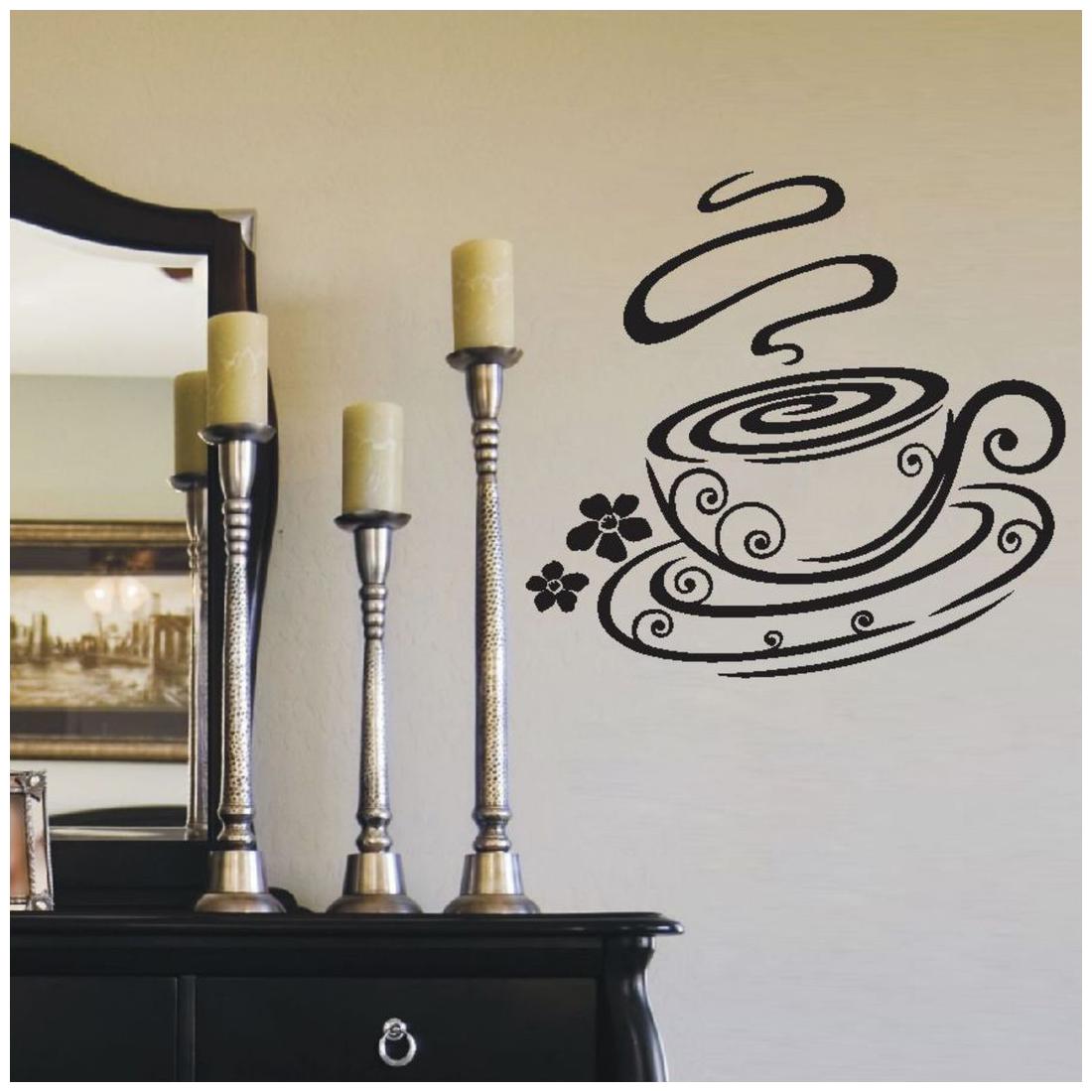 

Sticker Studio Coffe Cup Wall Sticker (PVC Vinyl 60 cm x 55 cm)