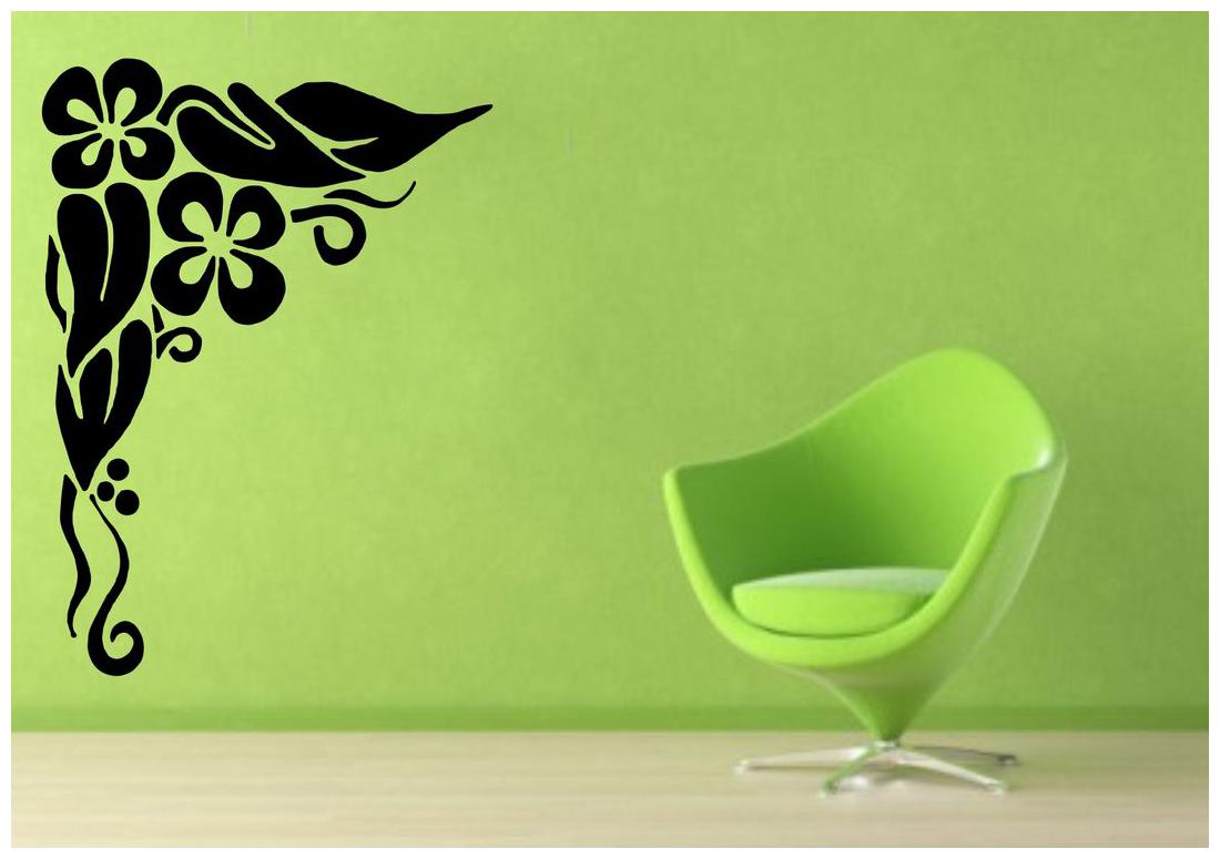 

Sticker Studio Floral side design Wall Sticker (PVC Vinyl 60 cm x 50 cm)