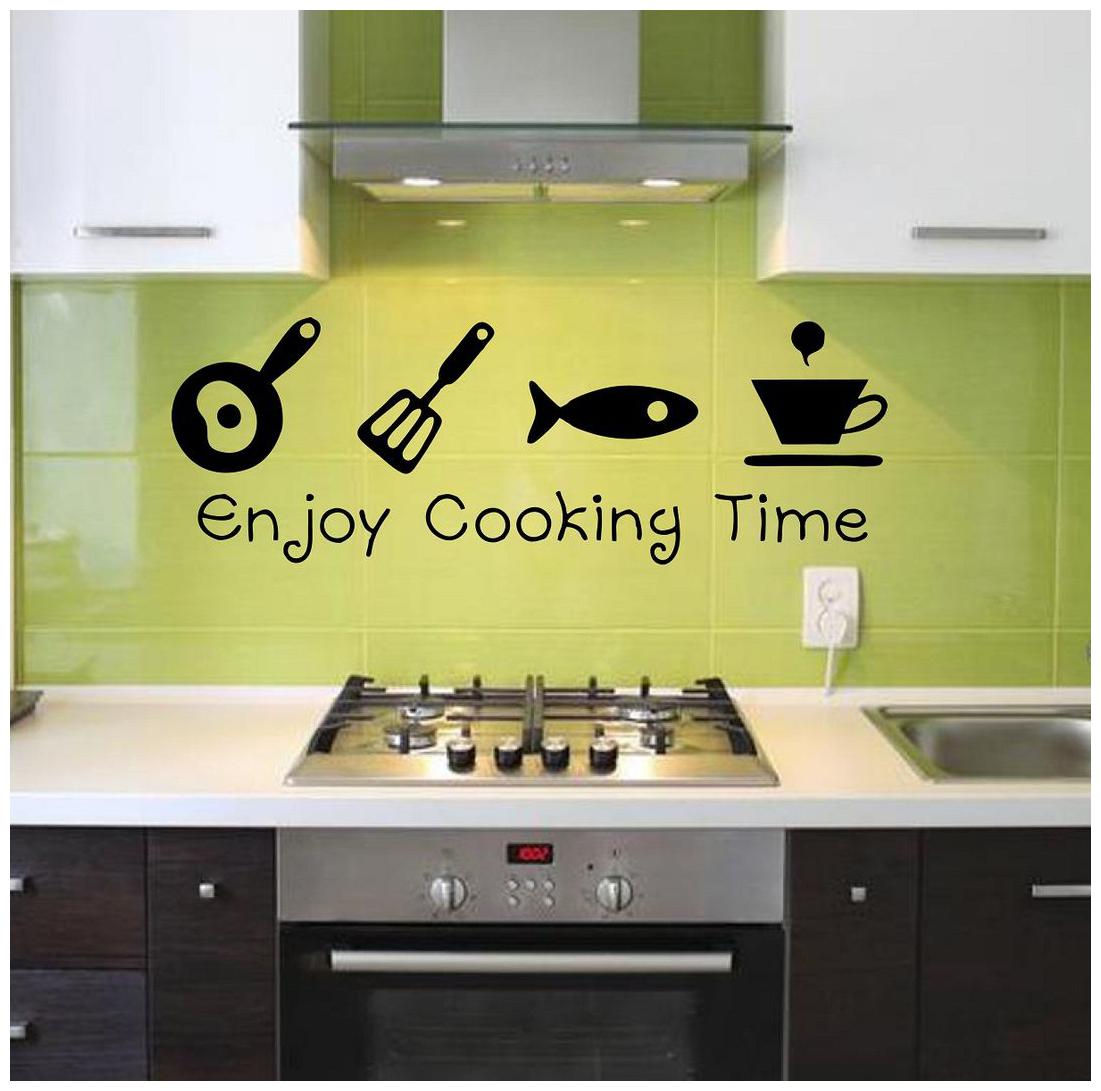 Buy Sticker Studio Enjoy Cooking Time Kitchen Sticker Pvc Vinyl Size 48 Cm X 137 Cm Online At Low Prices In India Paytmmall Com