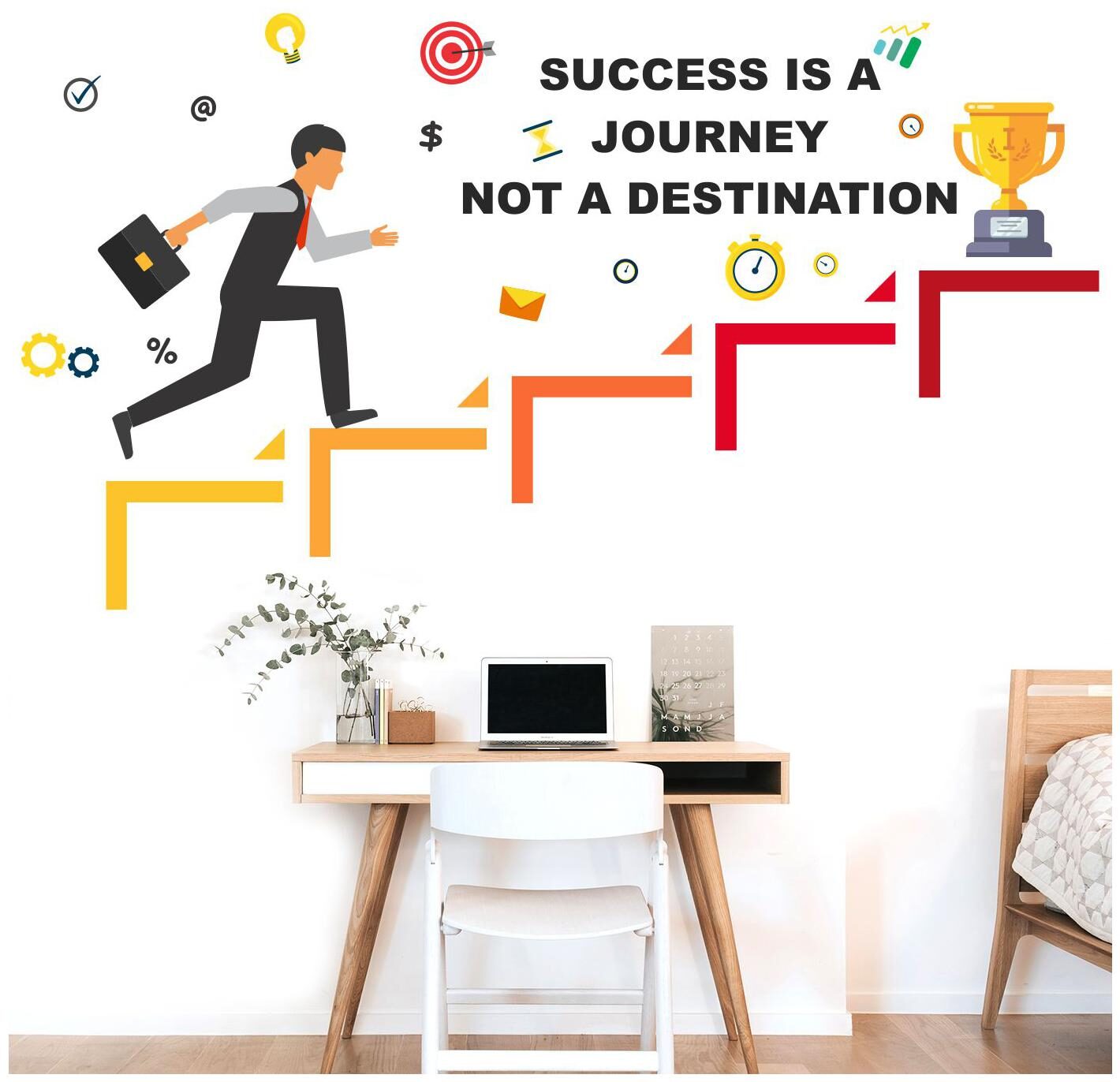 

StickMe Success is a Journey - Office - Inspirational - Motivational - Quotes Wall Sticker -SM753 ( PVC Vinyl - 100cm X 55 cm )