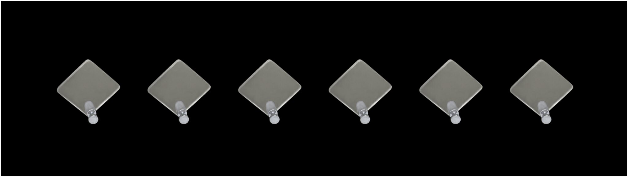 

STIMULUS Acrylic Wall Mount(CLEAR MATT) 1 Hook Adhesive Decorative Sticky Key Holder Set of 6 pcs