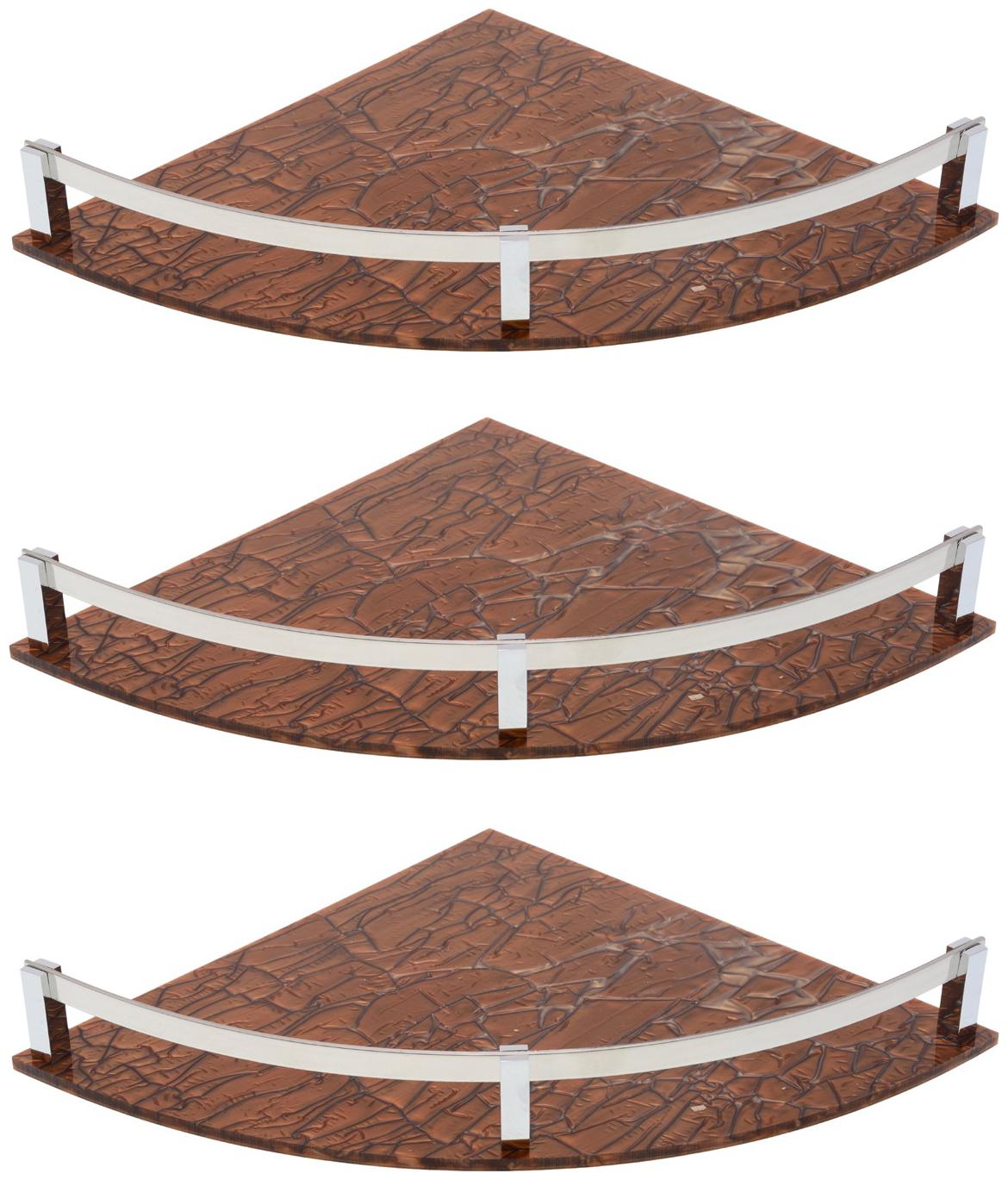 

STIMULUS ACRYLIC CORNER (SIZE 9X9 inch) MARBLE COFFEE(BROWN) (SET OF 3 PCS) S S PATTI