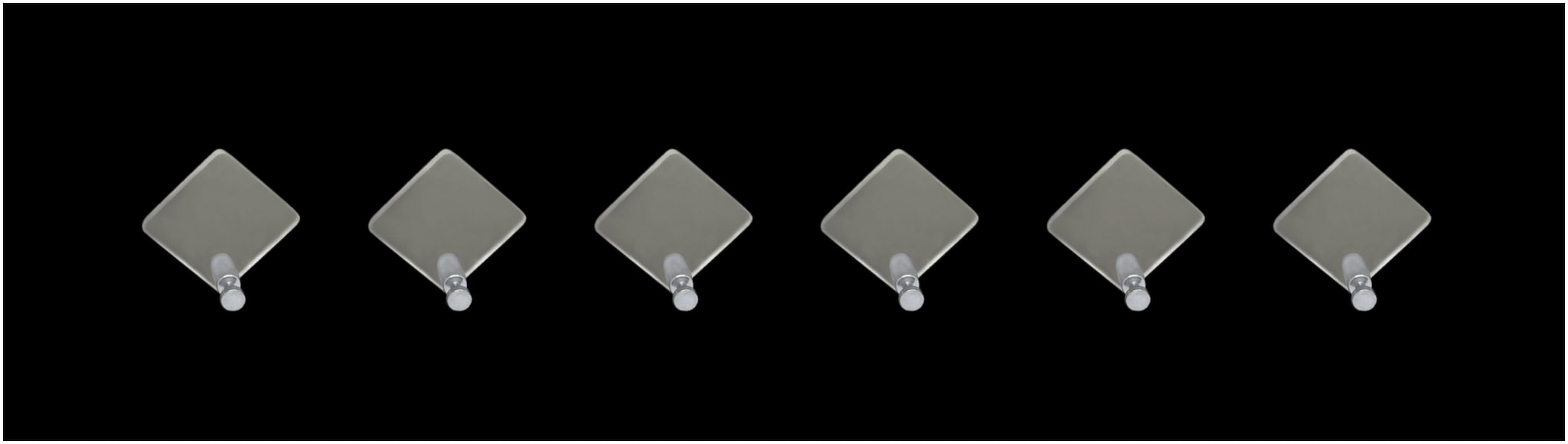 

STIMULUS Acrylic Wall Mount(CLEAR) 1 Hook Adhesive Decorative Sticky Key Holder Set of 6 pcs
