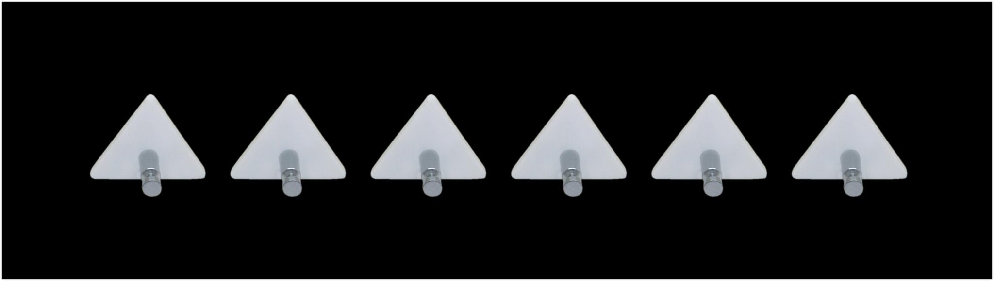 

STIMULUS Acrylic Wall Mount(MILKY WHITE) 1 Hook Adhesive Decorative Sticky Key Holder Set of 6 pcs