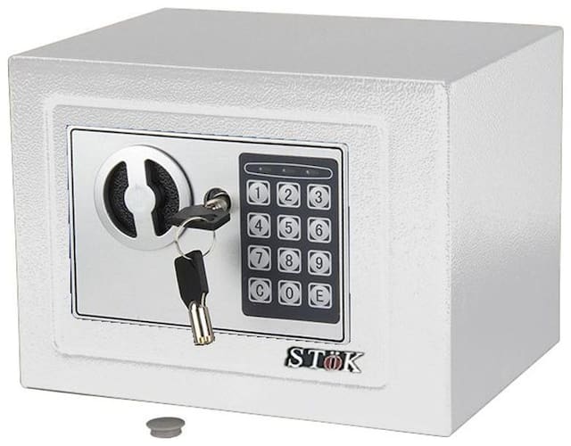 Stok Digital Iron Home Safe ( White , 6 L )