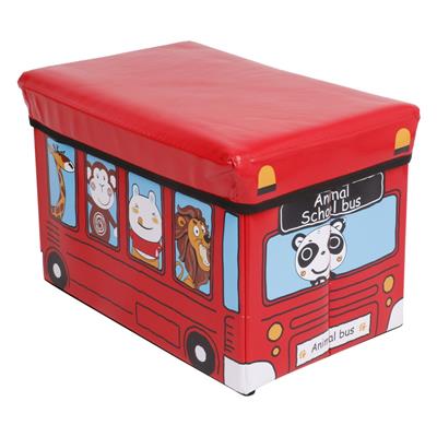 

Premsons Children Printed Rectangular Folding Seat Toy Storage Box (10x15) -Red