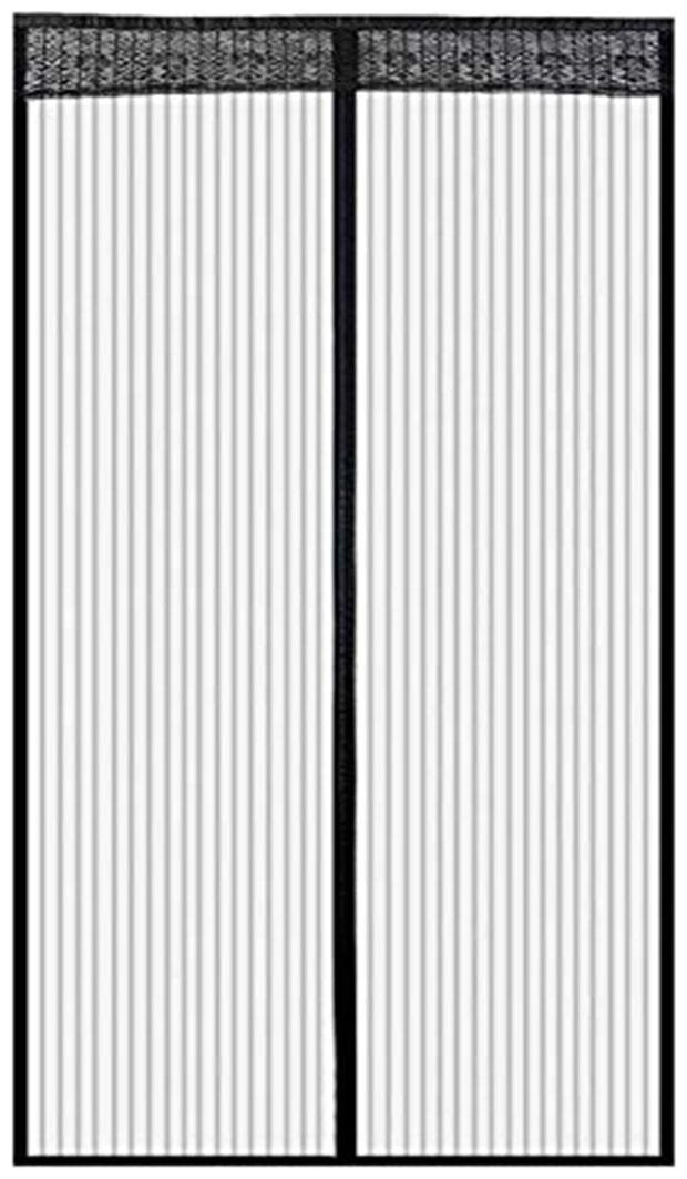 

Store2508 Polyester Mesh Mosquito Screen Curtain with Magnets (90 x 215 cm Black)