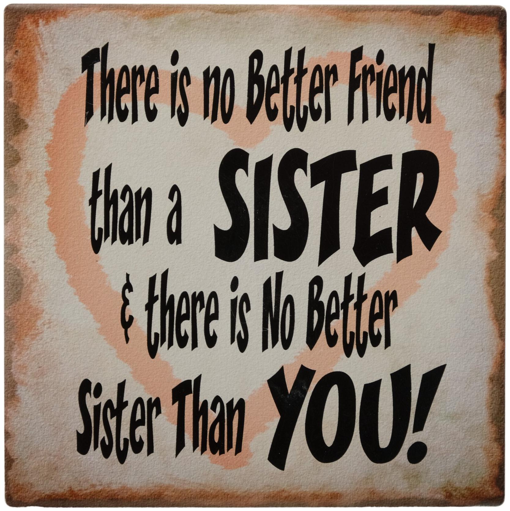 

Store2508 Printed Quotation Showpiece Ceramic Tile with Stand Gift for Sister 12 5x12 5x0 5 cm (Design A)