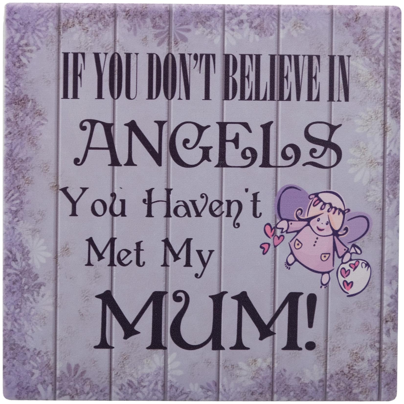 

Store2508 Printed Quotation Showpiece Ceramic Tile with Stand Angel Mom Gift for Mother 12 5x12 5x0 5 cm (Design O)