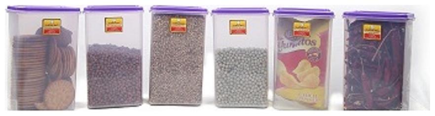 

Laplast 1000 ml Purple Plastic Container Set - Set of 6