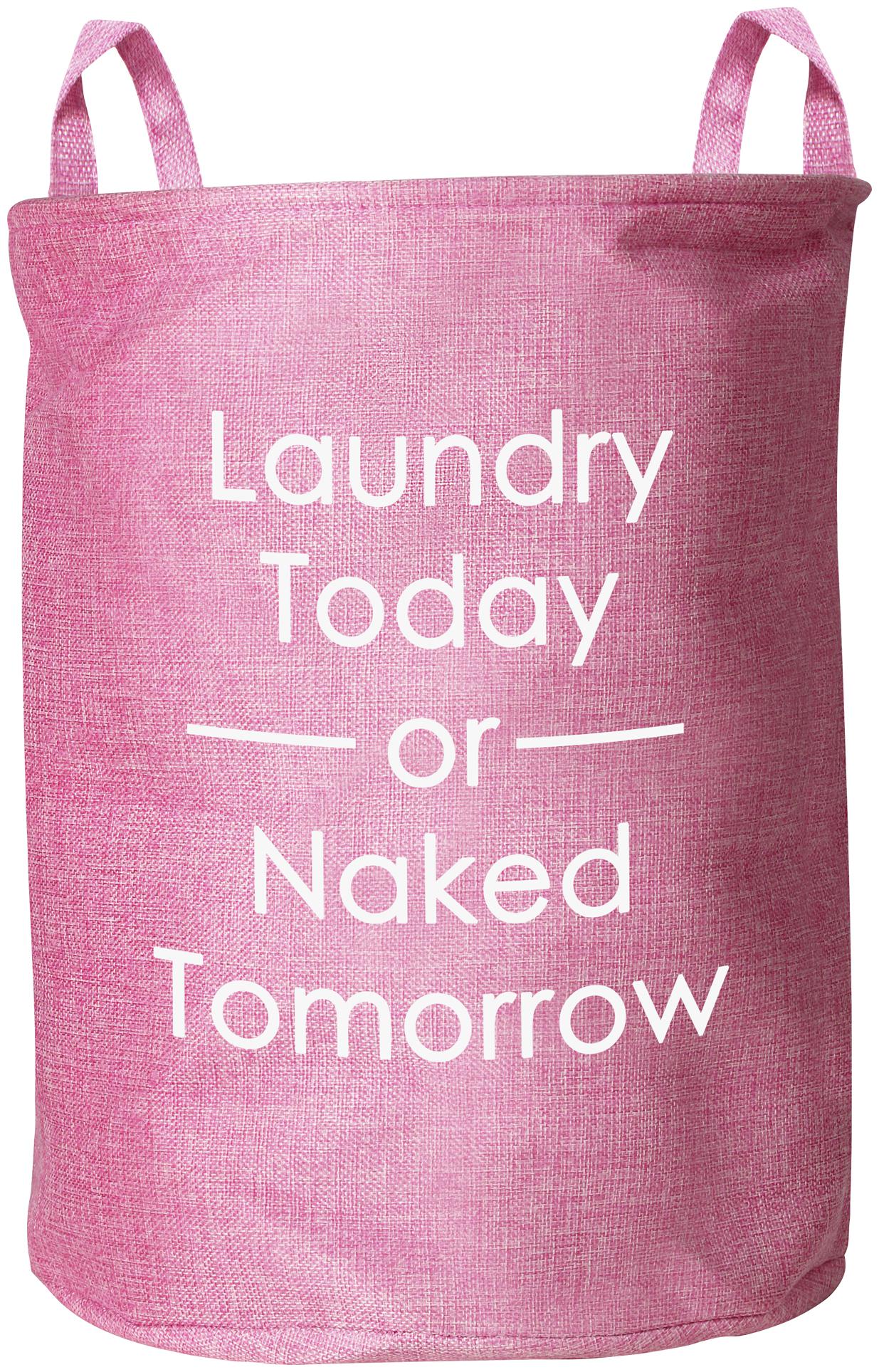

Story Home Cloth Pink Laundry Basket ( Set of 1 )