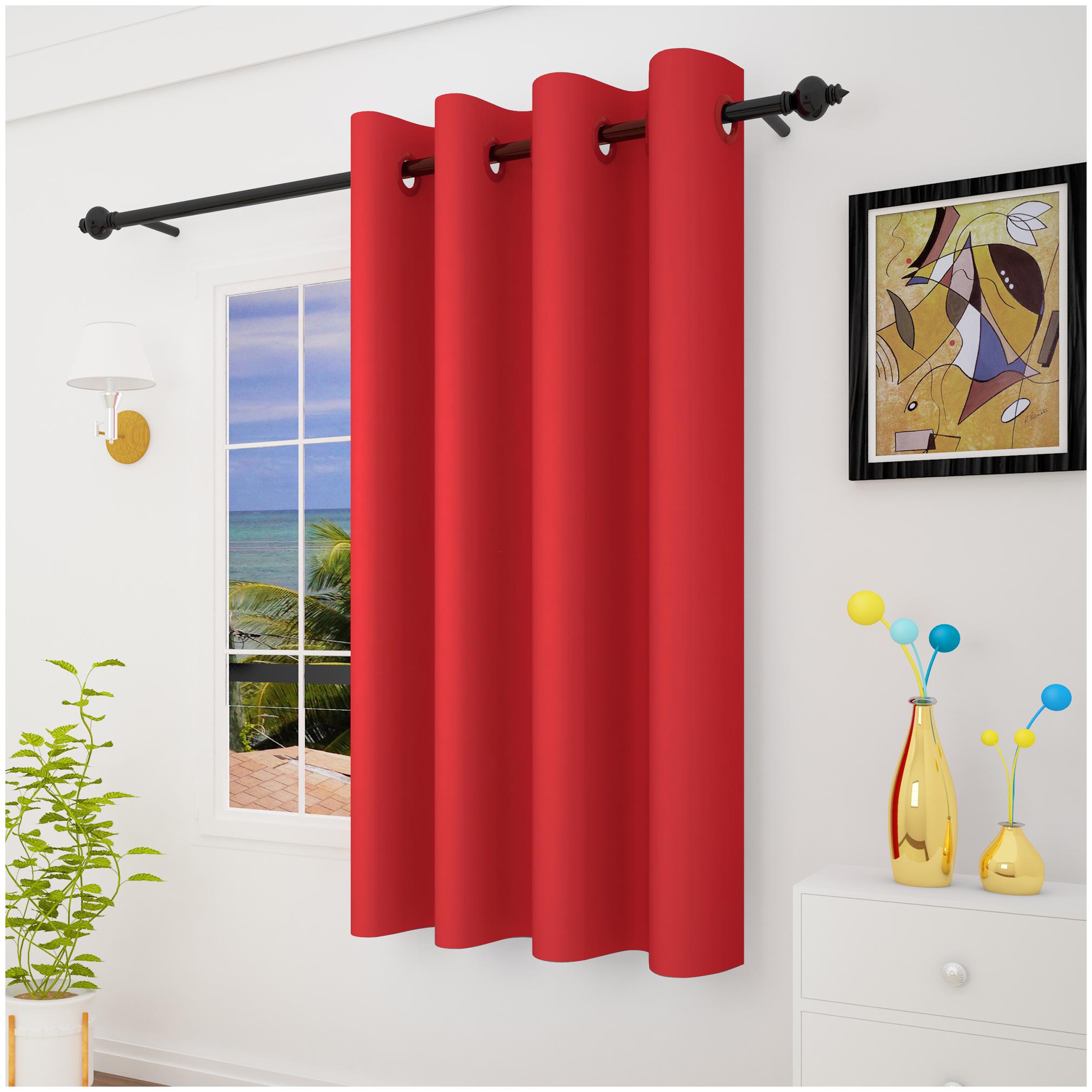 

Story Home 1 pc Faux Silk Blackout Window Curtain-5 ft