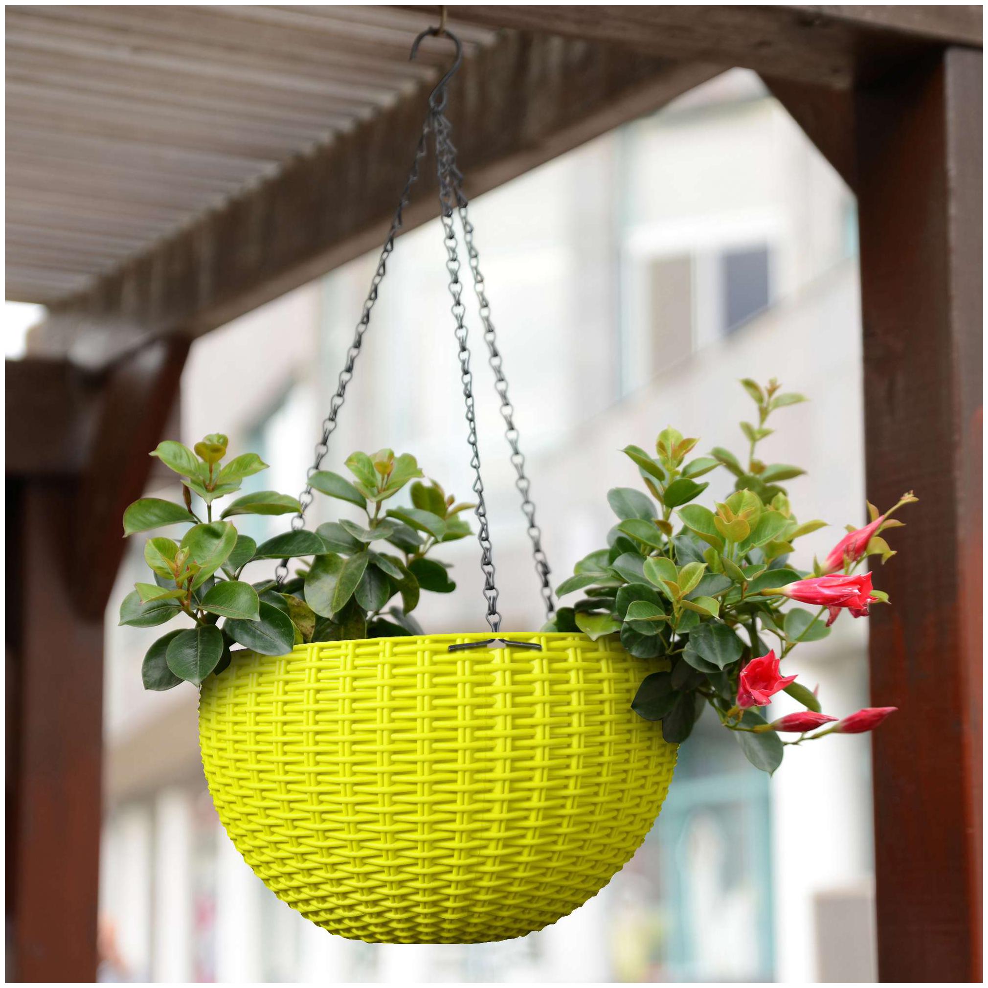 

Story Home 1 pc Plastic Flower Garden Plant 1 pc Chain Hanging Pot