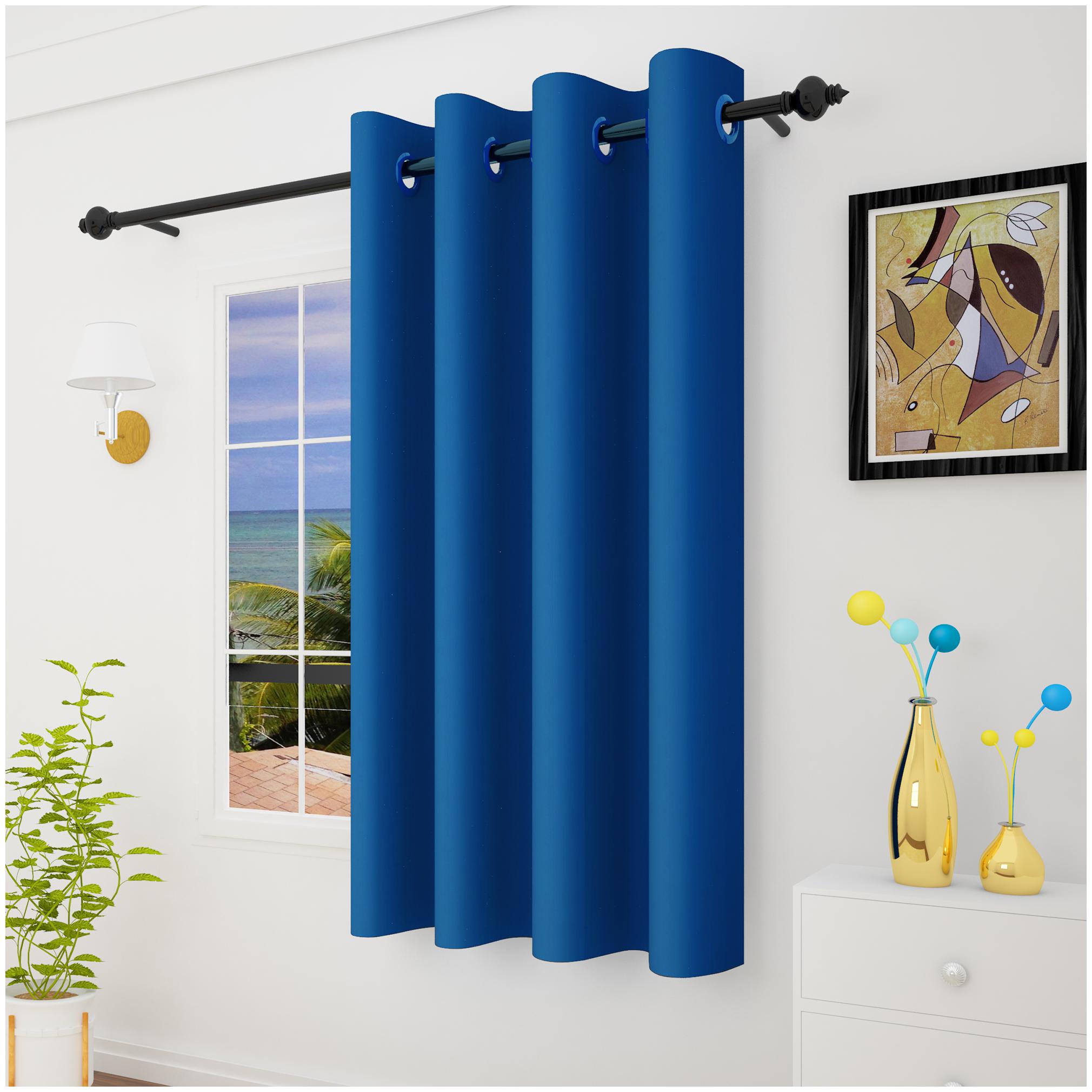

Story Home 1 pc Faux Silk Blackout Window Curtain-5 ft