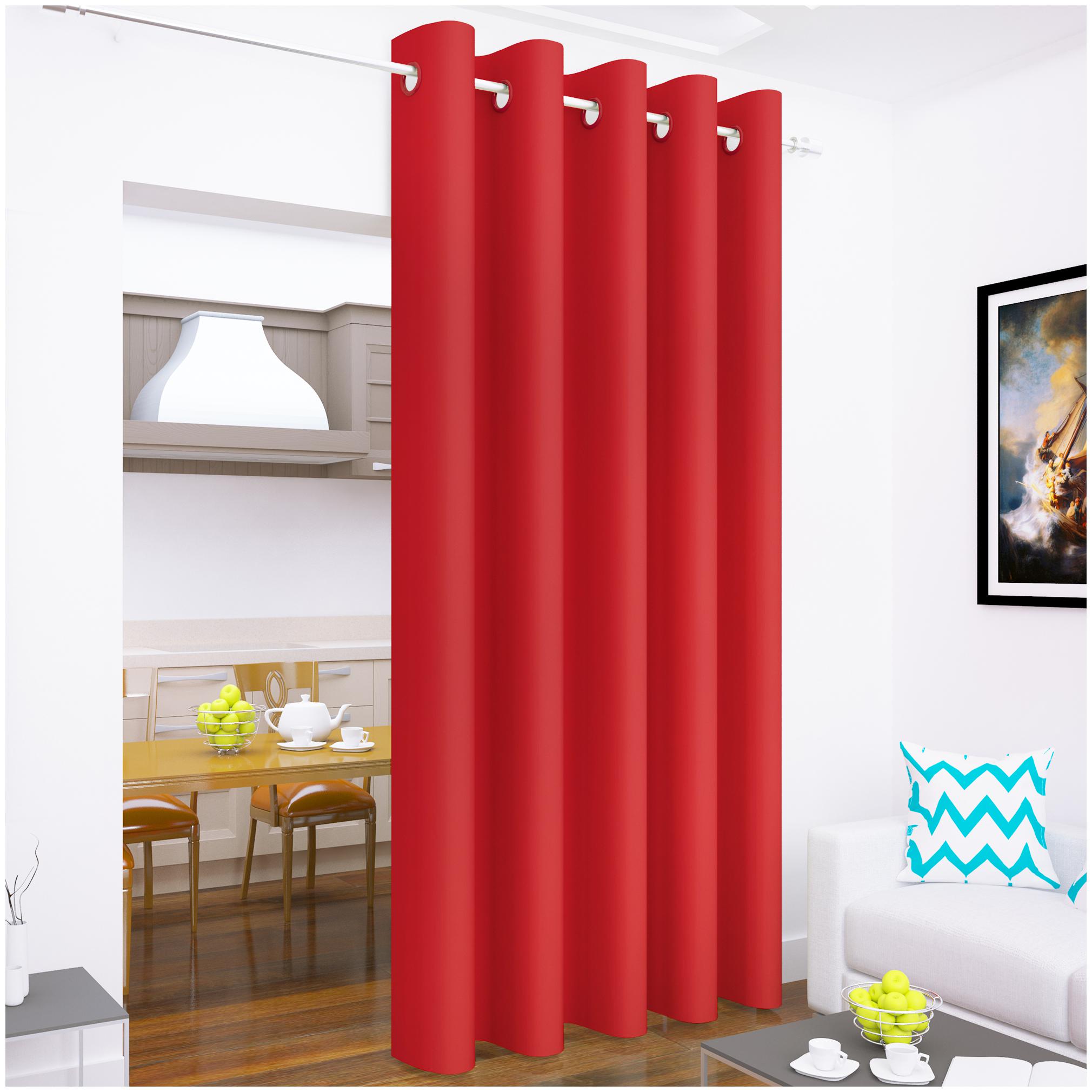 

Story Home 1 pc Faux Silk Blackout Long Door Curtain-9 ft
