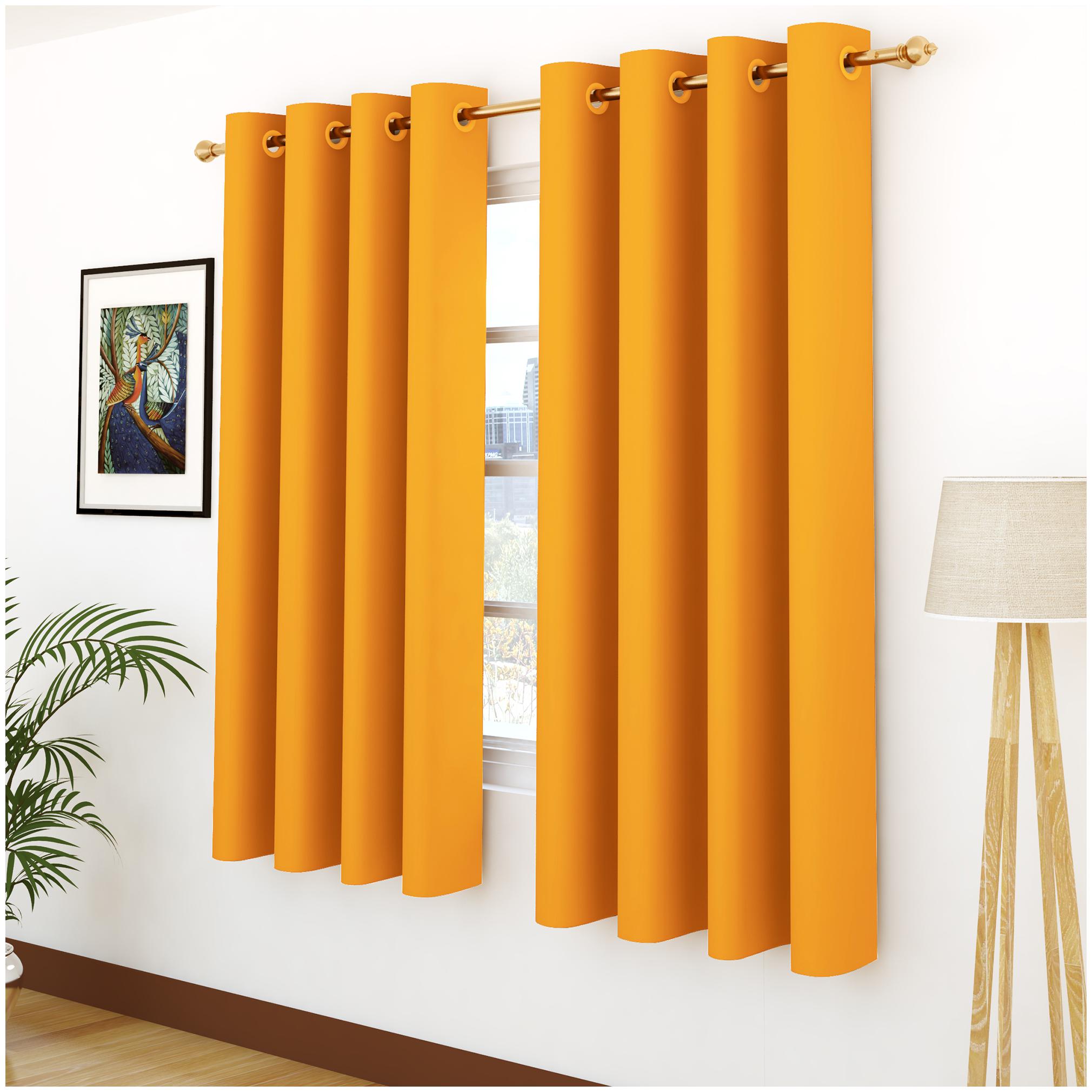 

Story Home 2 pcs Faux Silk Blackout Window Curtain-5 ft