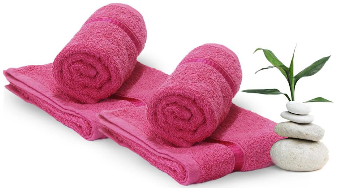 

Story Home 450 GSM Cotton Hand towel ( 4 pieces Pink )