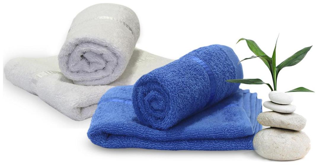 

Story Home 450 GSM Cotton Hand towel ( 4 pieces Blue White )