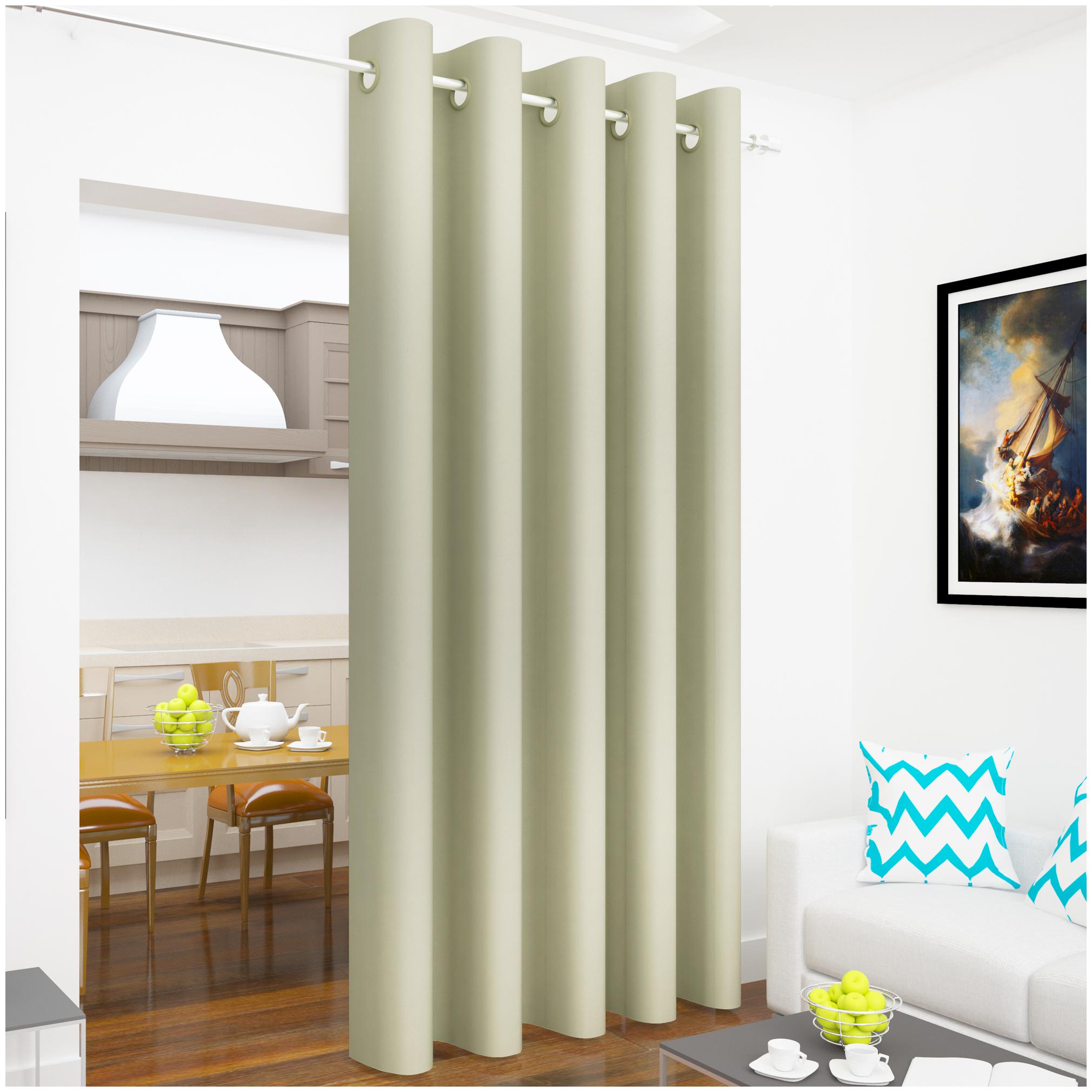 

Story Home 1 Pc Faux Silk Blackout Long Door Curtain - 9ft