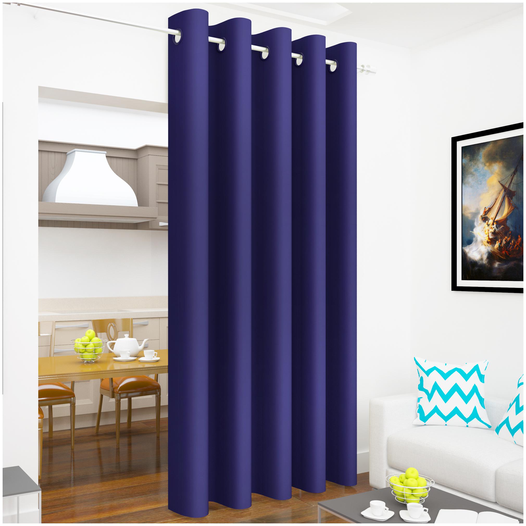 

Story Home 1 Pc Faux Silk Blackout Long Door Curtain - 9ft