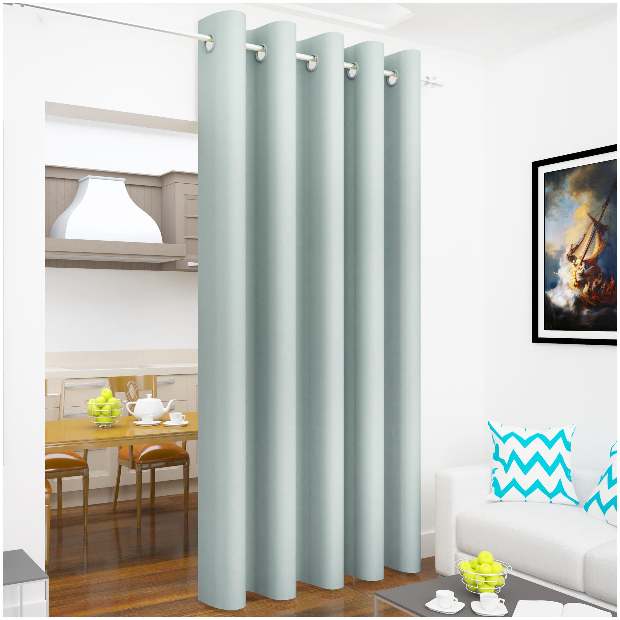 

Story Home 1 Pc Faux Silk Blackout Long Door Curtain - 9ft