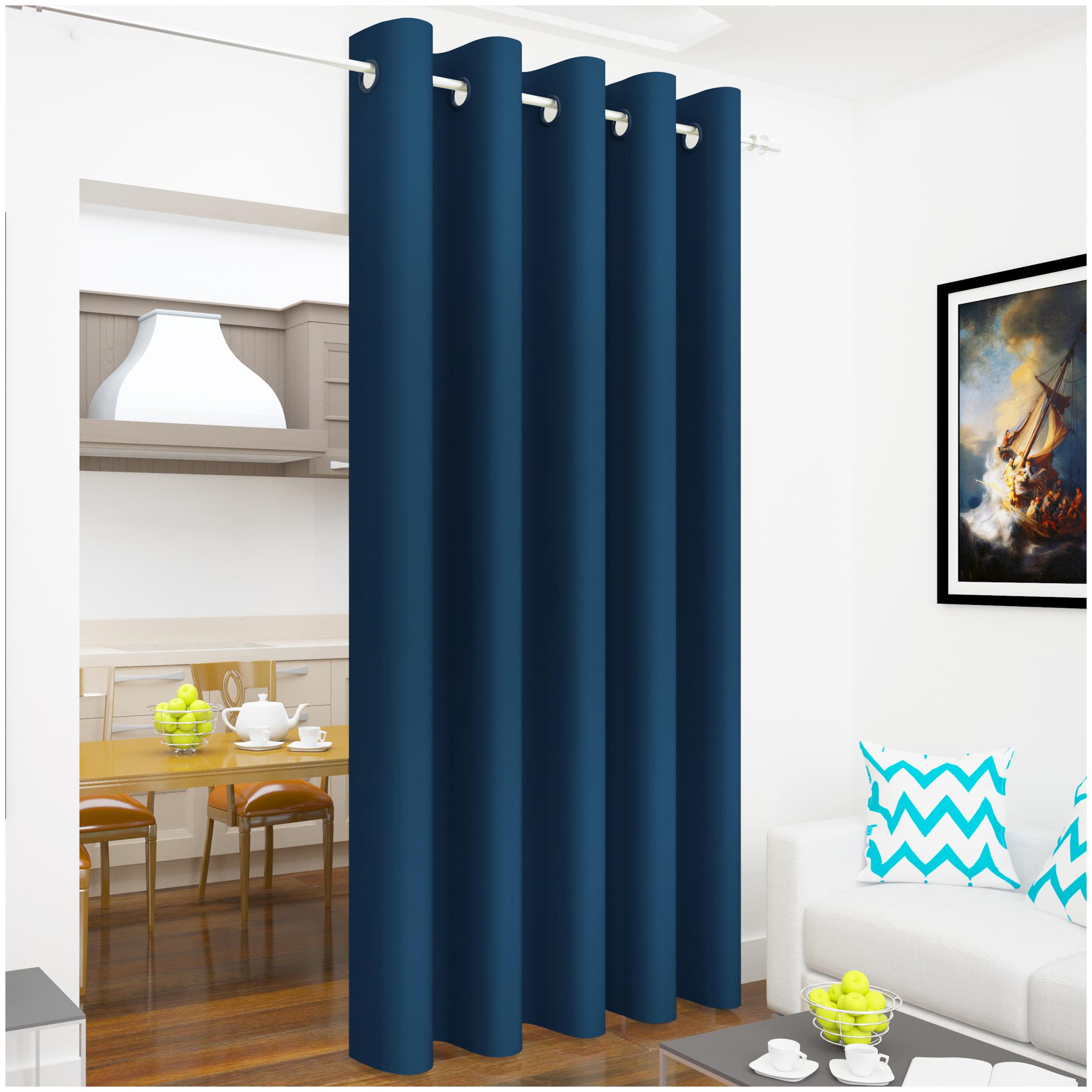 

Story Home 1 Pc Faux Silk Blackout Long Door Curtain - 9ft
