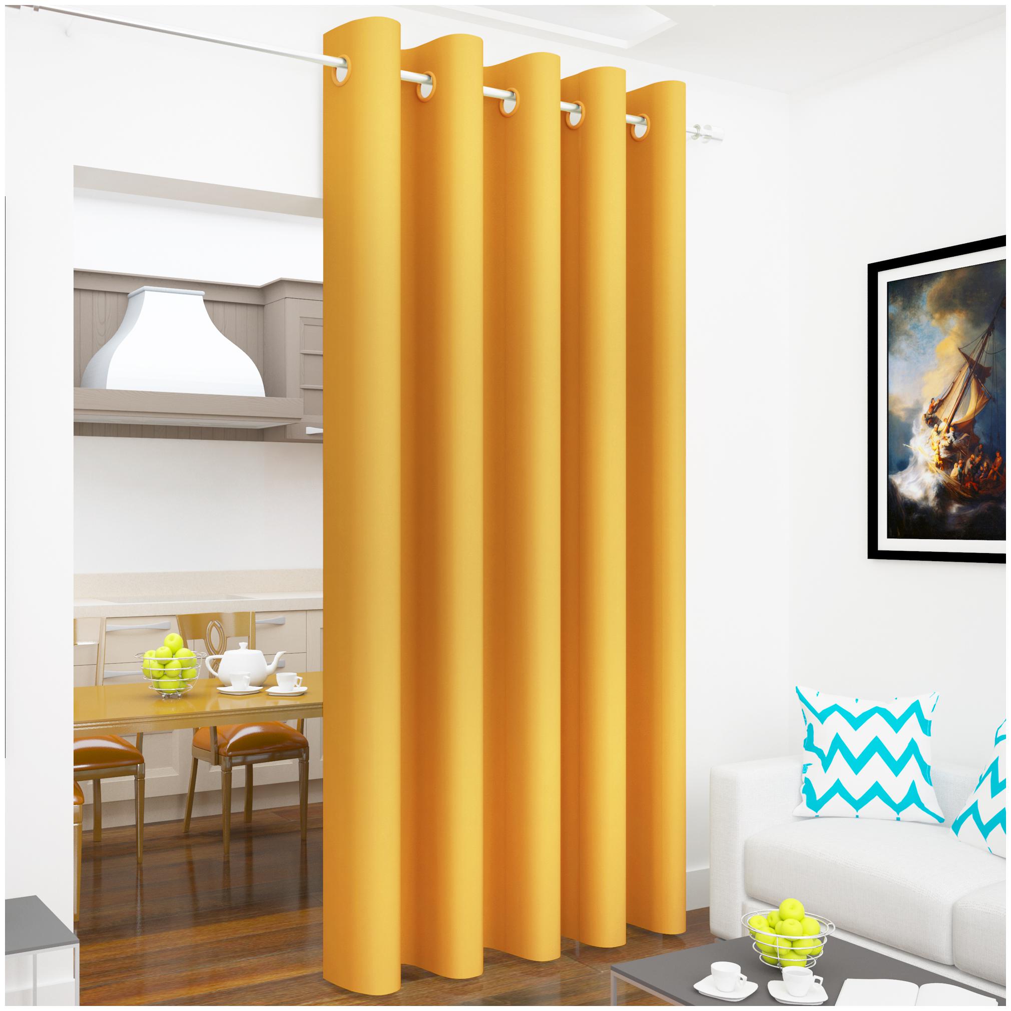 

Story Home 1 Pc Faux Silk Blackout Long Door Curtain - 9ft