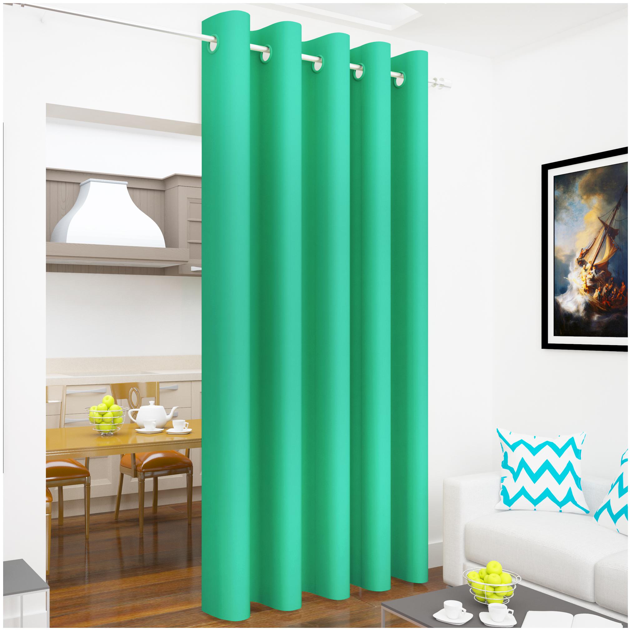 

Story Home 1 Pc Faux Silk Blackout Long Door Curtain - 9ft