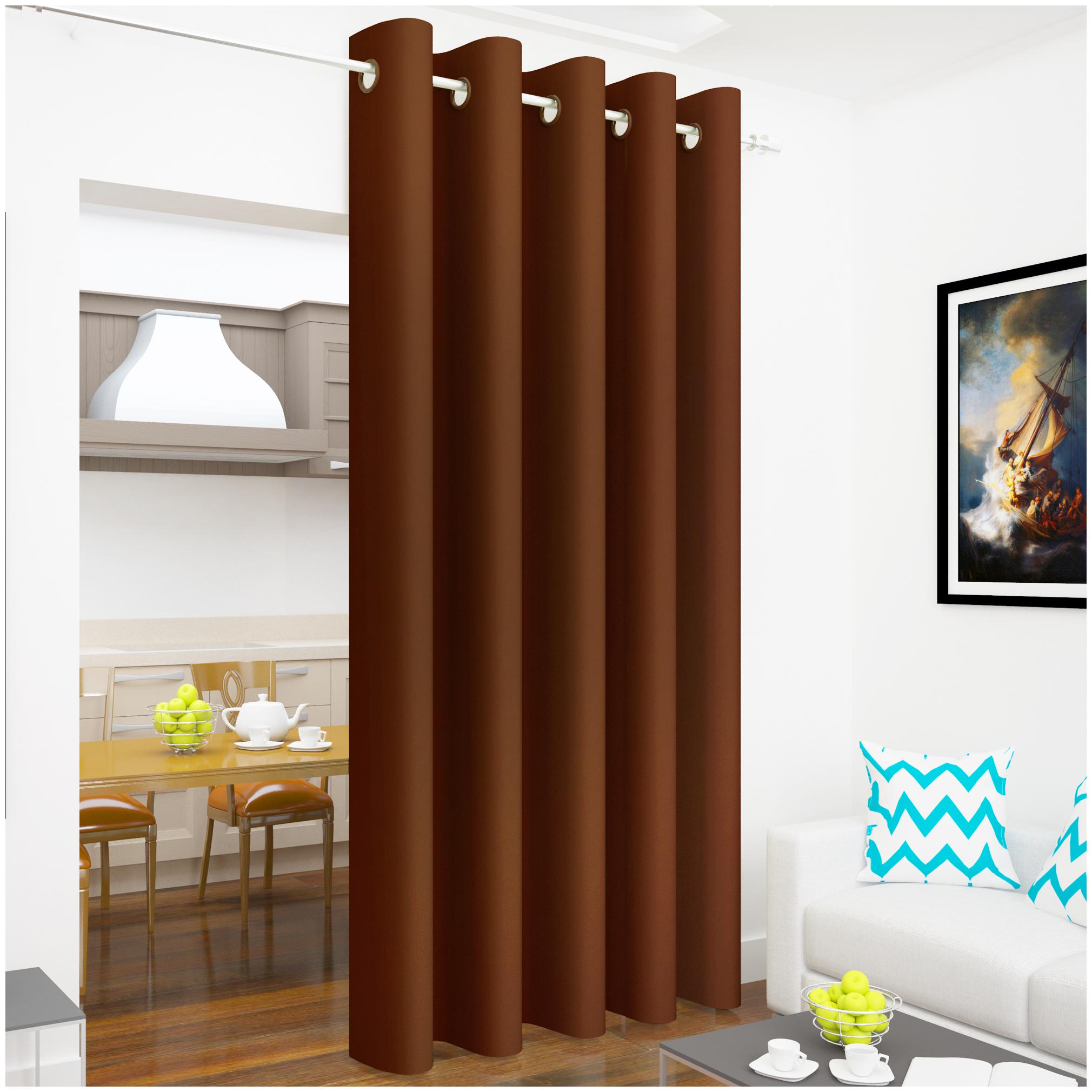 

Story Home 1 Pc Faux Silk Blackout Long Door Curtain - 9ft