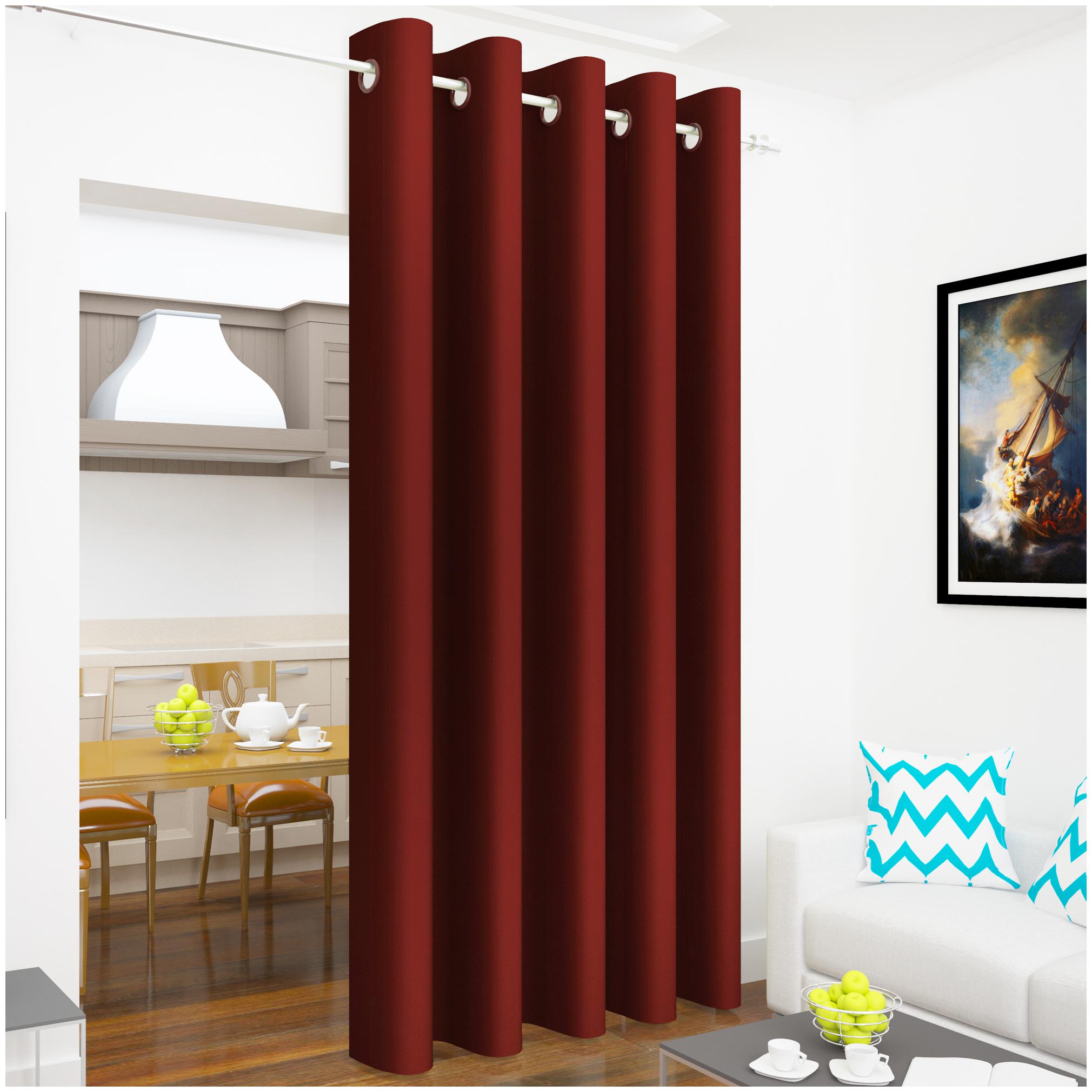 

Story Home 1 Pc Faux Silk Blackout Long Door Curtain - 9ft
