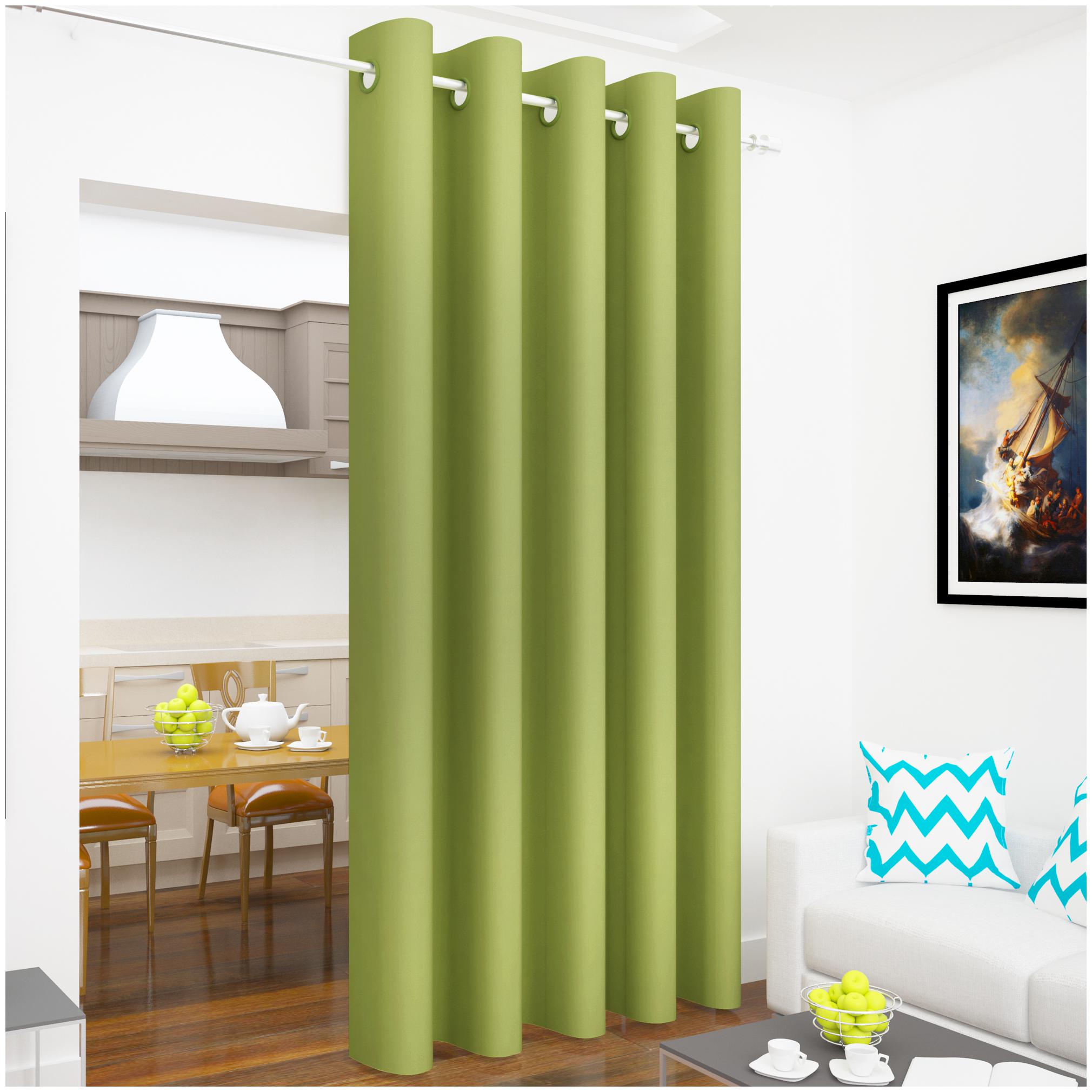 

Story Home 1 Pc Faux Silk Blackout Long Door Curtain - 9ft