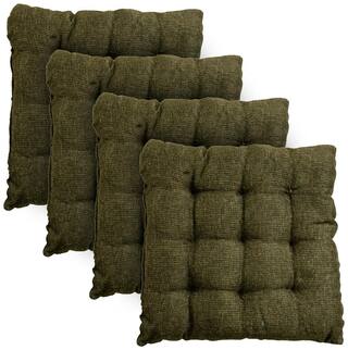 Story@Home Best price Square Chair Pad Office Chair Seat Cushion Car Pad Pad Stool Cushion 4 pc Combo jute Chair Pad 14 inch X 14 Inch- Wood Brown